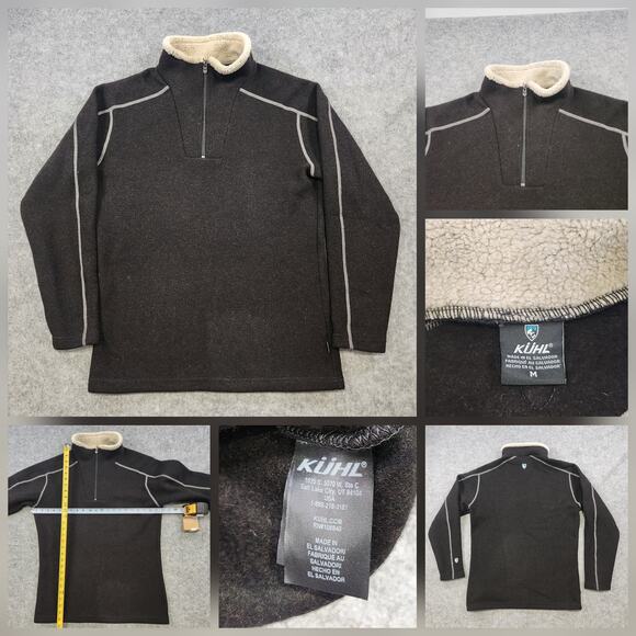 Kuhl Pullover Mens M Medium Europa 1/4 Zip Alfpaca Sherpa Fleece Sweater Jacket - Picture 1 of 12